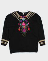 Vintage Silk Blend Knit Jumper - M