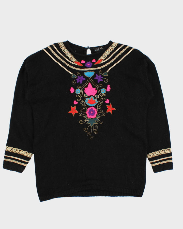 Vintage Silk Blend Knit Jumper - M