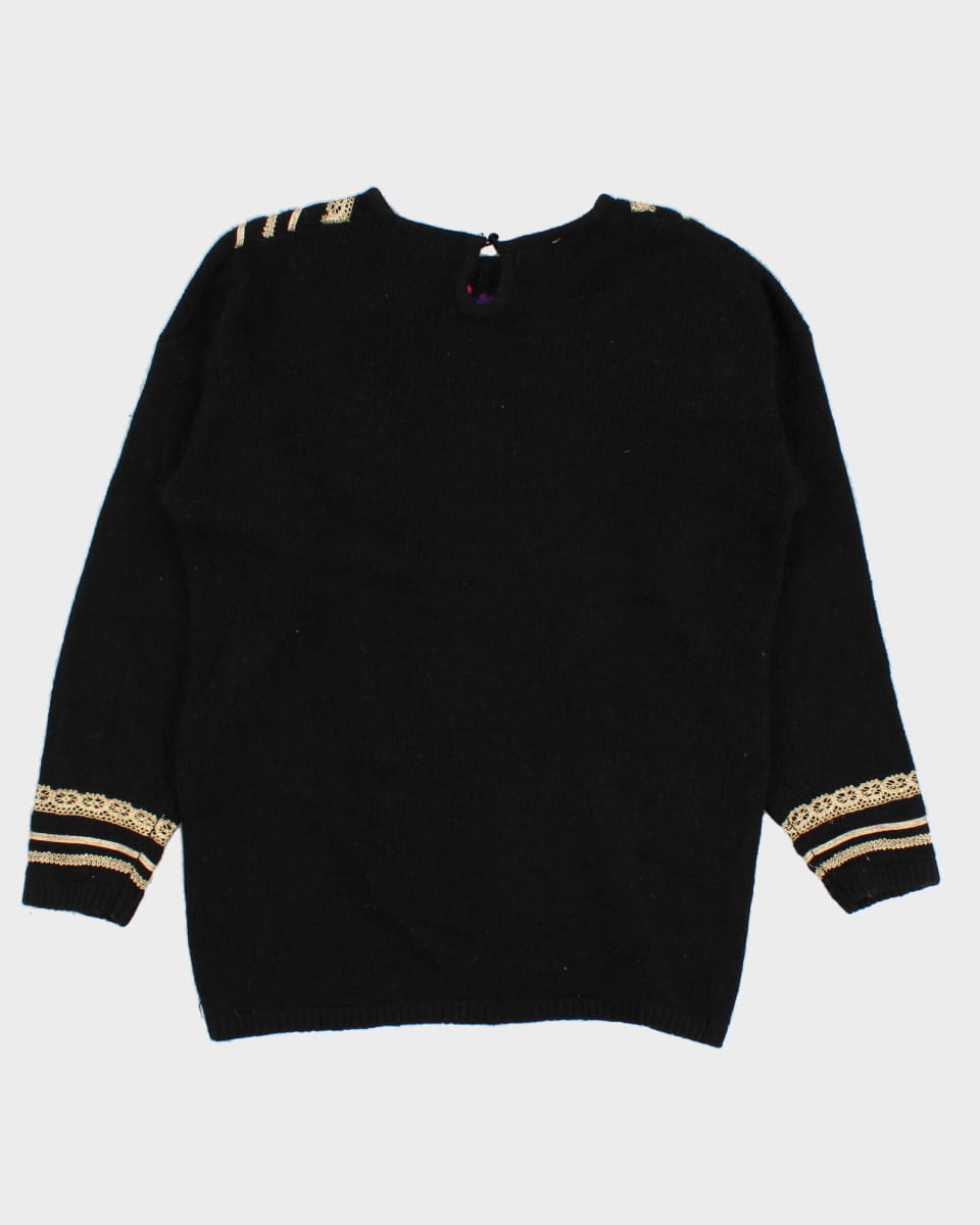 Vintage Silk Blend Knit Jumper - M
