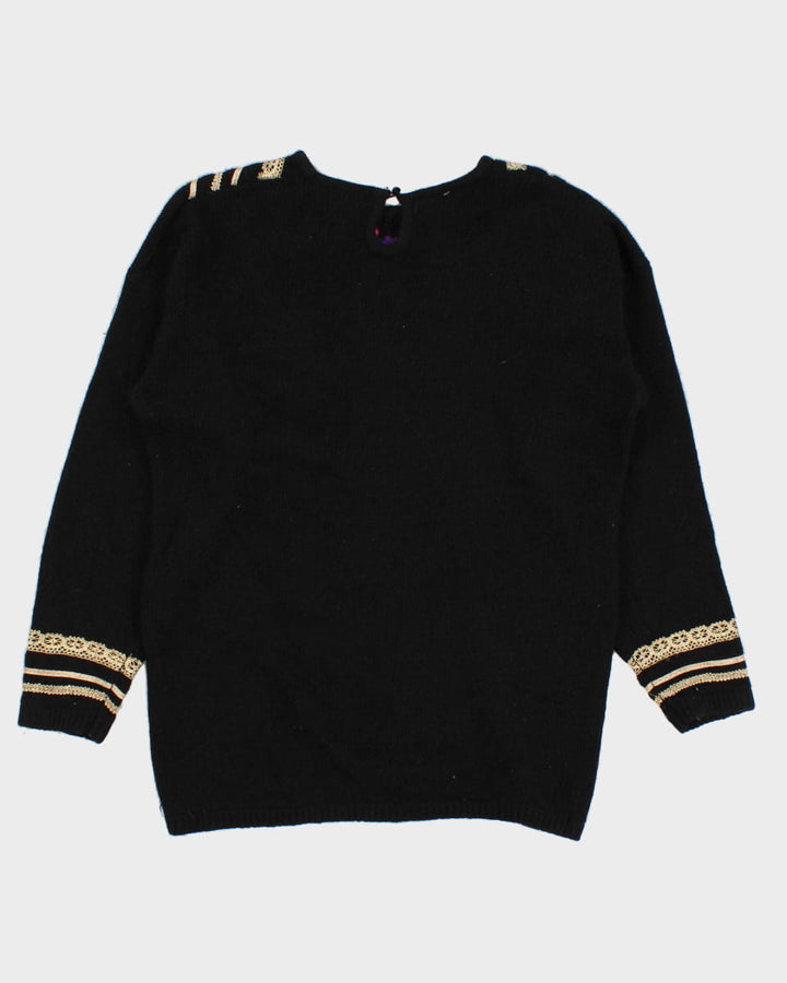 Vintage Silk Blend Knit Jumper - M