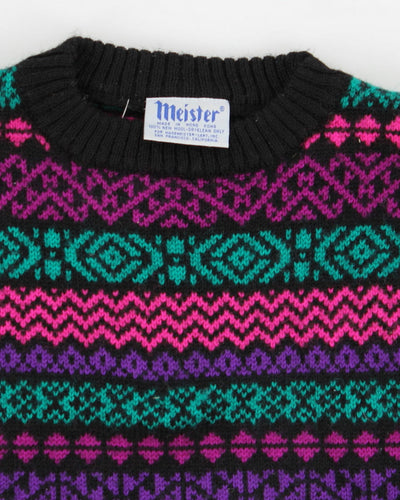 Vintage Pure Wool Knit Jumper - S