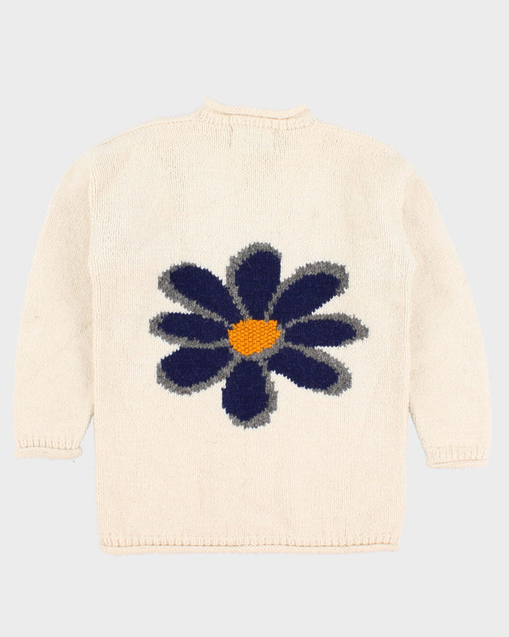Vintage Pure Wool Knit Jumper - L