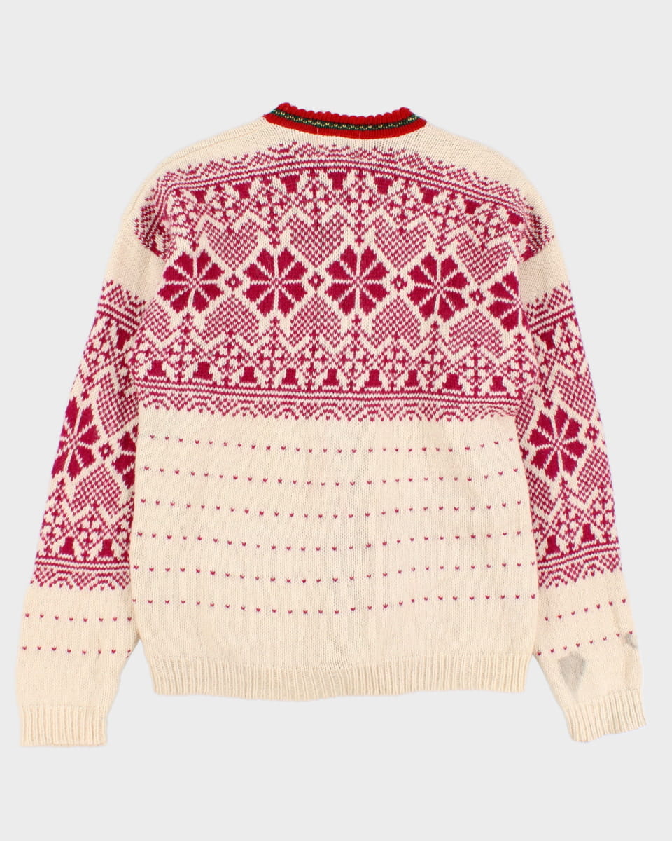 Vintage Nordic Wool Knit Cardigan - M