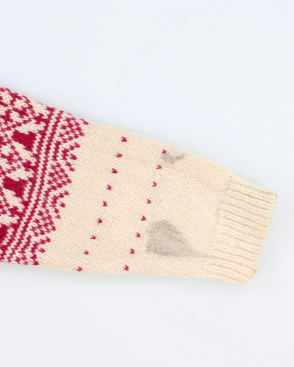 Vintage Nordic Wool Knit Cardigan - M