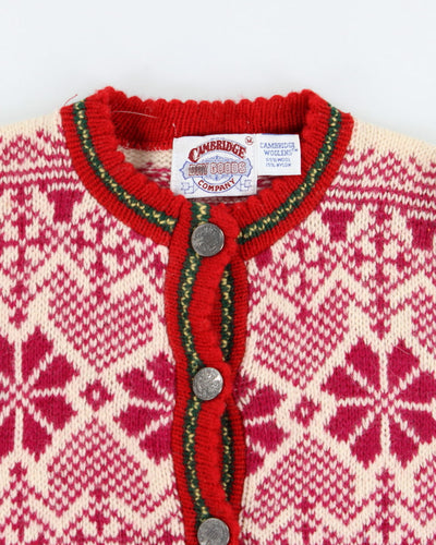 Vintage Nordic Wool Knit Cardigan - M