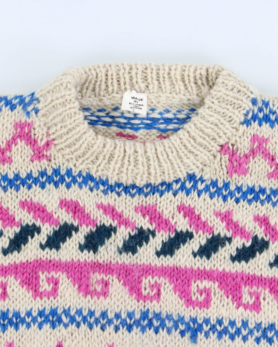 Vintage Pure Wool Chunky Knit - M - L