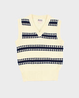 Vintage 1970s Cream Knitted Tank Top - XXS