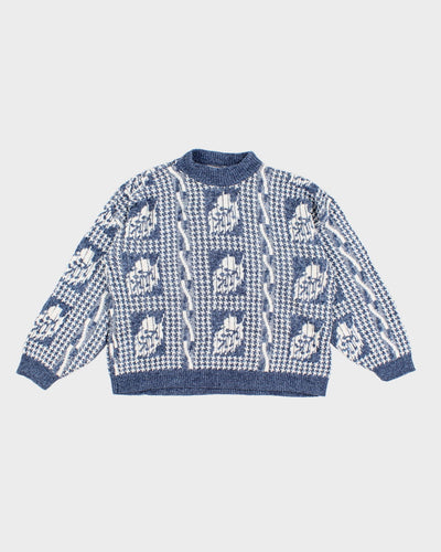 Vintage 90s American Pride Knitted Sweatshirt - L