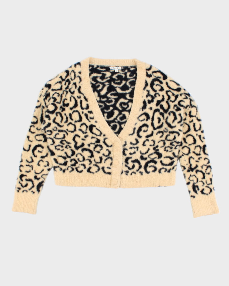 For Love &amp; Lemons Womens Leopard Cardigan - L