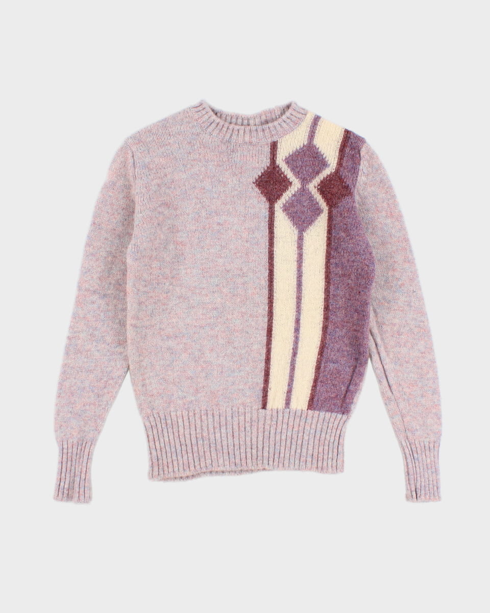 Vintage Littlewoods Purple Knitted Sweatshirt XS Rokit