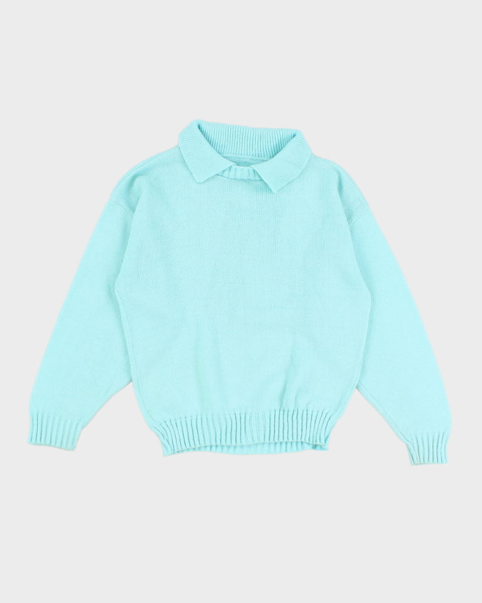 Women's Vintage Blue Knit Jumper - S