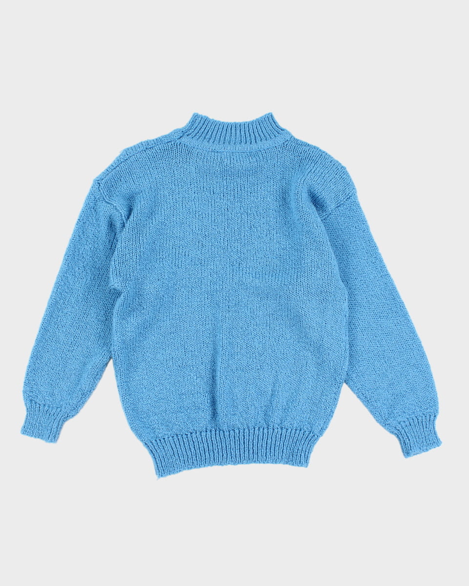 Women's Vintage Blue Knit Jumper - M