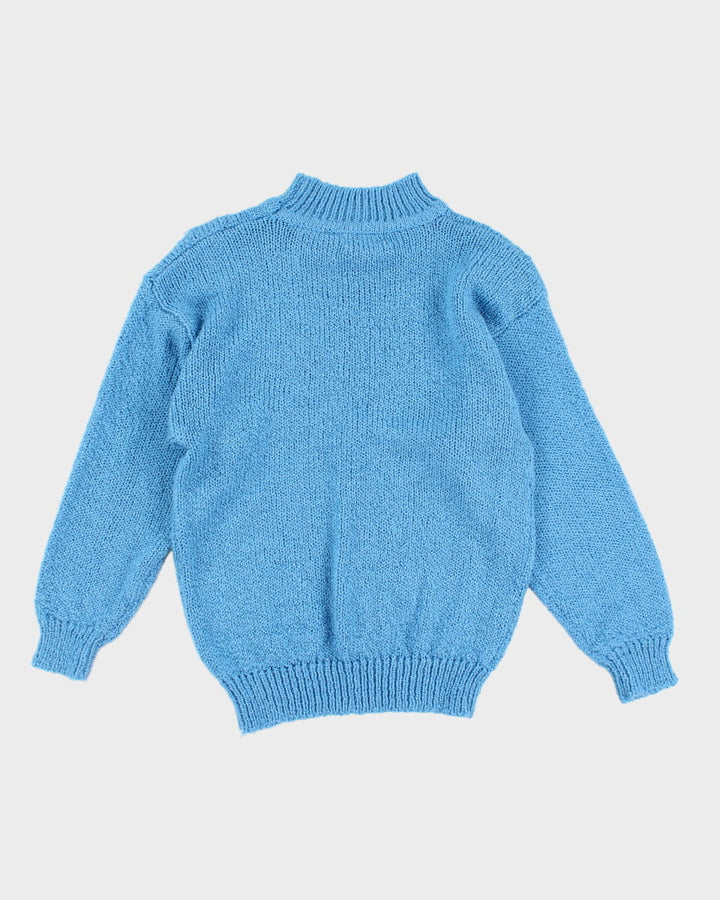 Women's Vintage Blue Knit Jumper - M