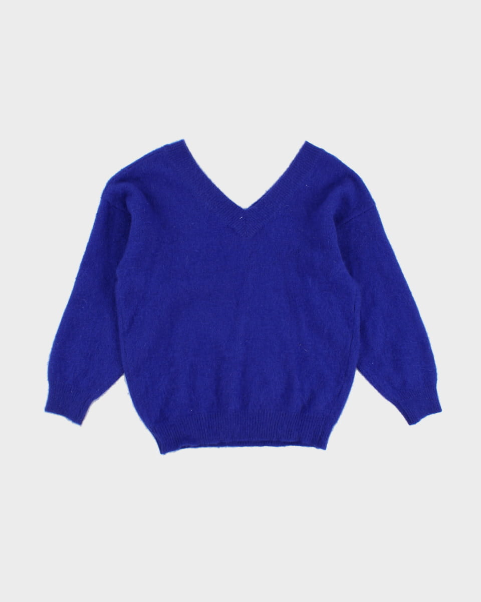 Women's Vintage Blue Knit Jumper - S