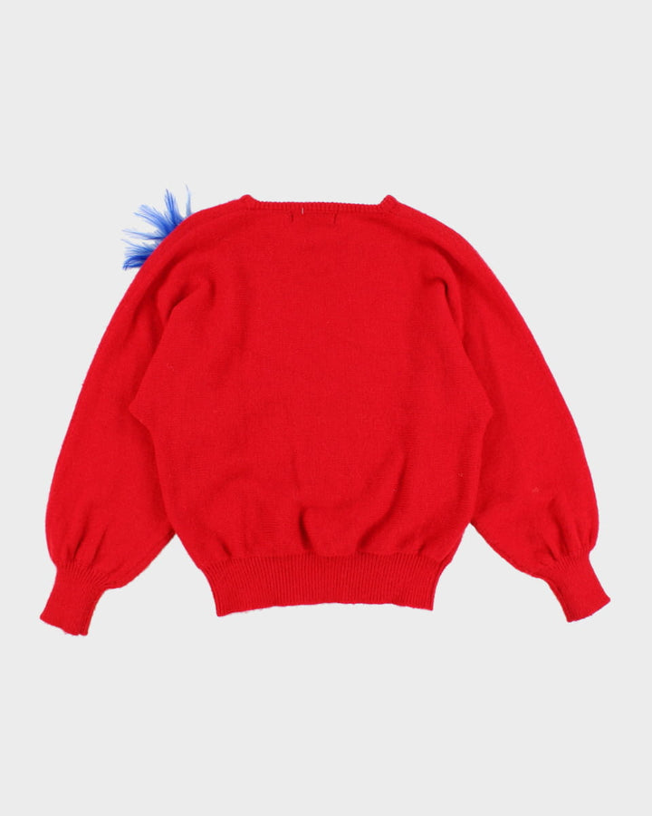 Vintage Feather Knit Jumper - M