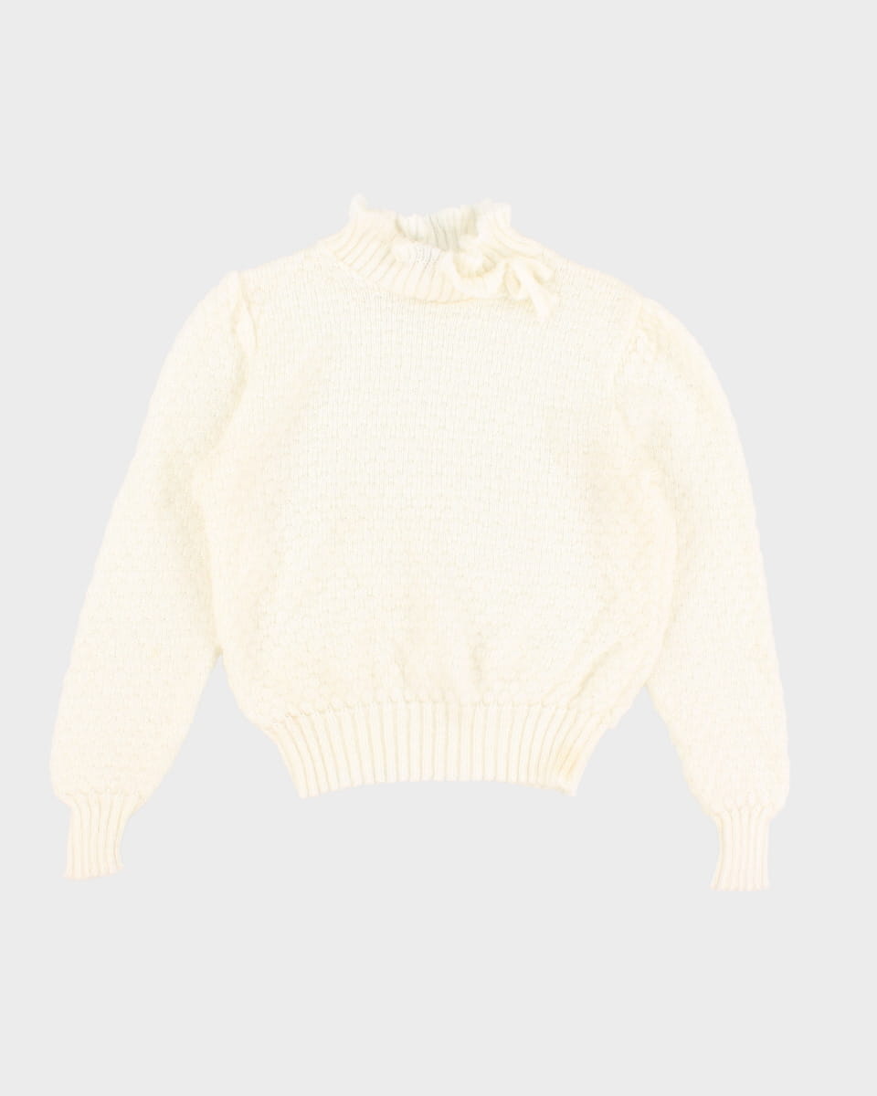 Women's Vintage Collared Knit Jumper - S