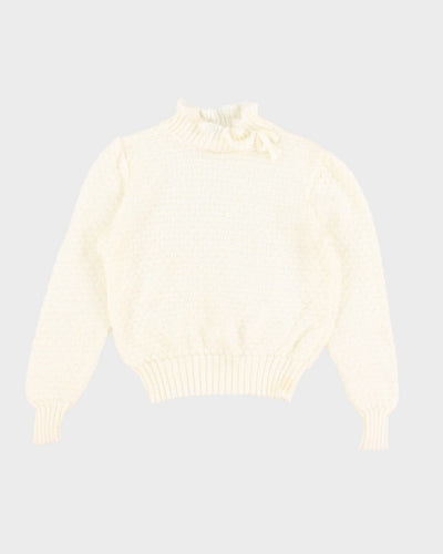 Women's Vintage Collared Knit Jumper - S