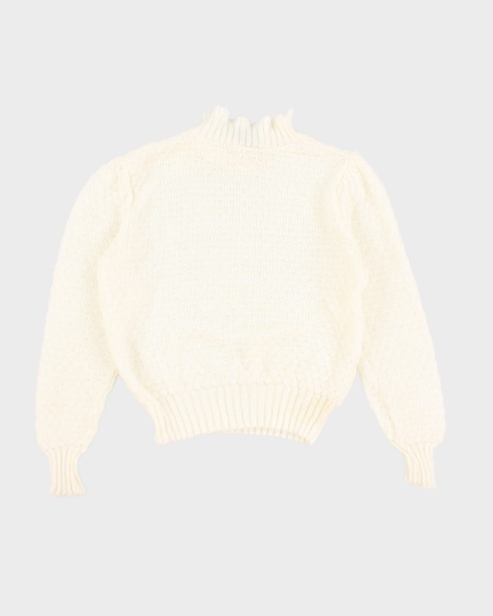 Women's Vintage Collared Knit Jumper - S