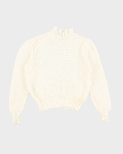Women's Vintage Collared Knit Jumper - S