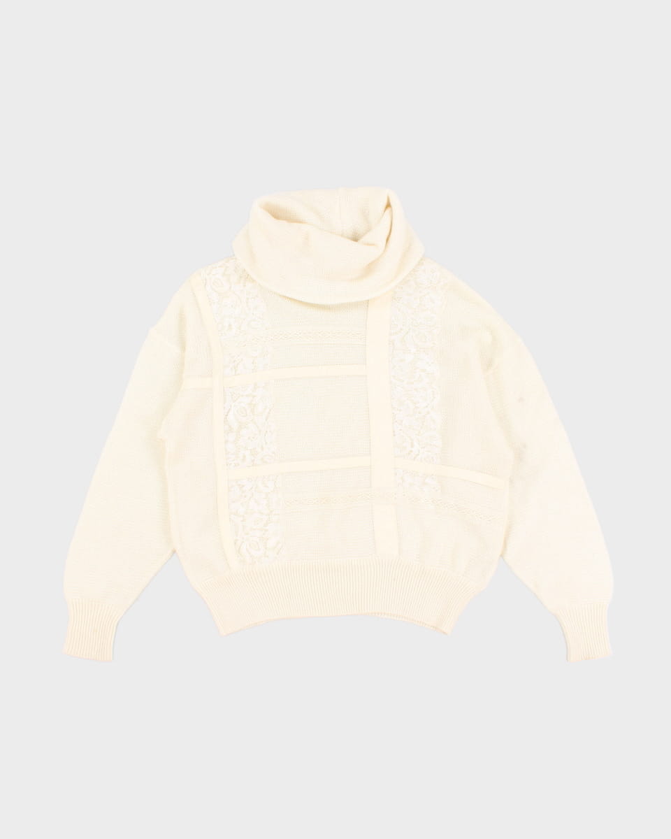 Women's Vintage Patterned Knit Jumper - M