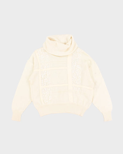 Women's Vintage Patterned Knit Jumper - M