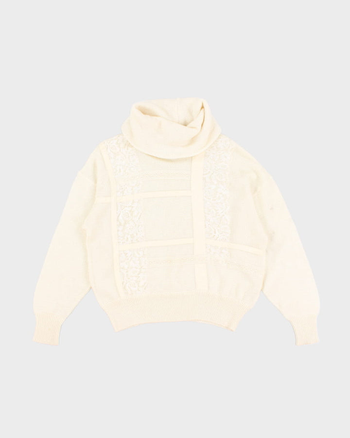 Women's Vintage Patterned Knit Jumper - M