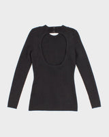 Women's Adam Lippes Black Knit Long Sleeve - XS