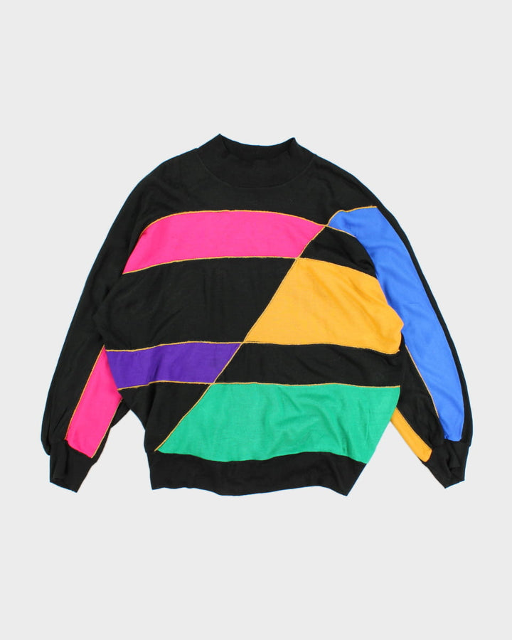 Vintage Karen Blake Colour Block Jumper - L