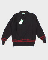 Women's Vintage 70's Benetton Pure Wool Collared Button Up Knit Long Sleeve - S