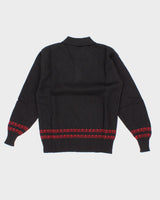 Women's Vintage 70's Benetton Pure Wool Collared Button Up Knit Long Sleeve - S