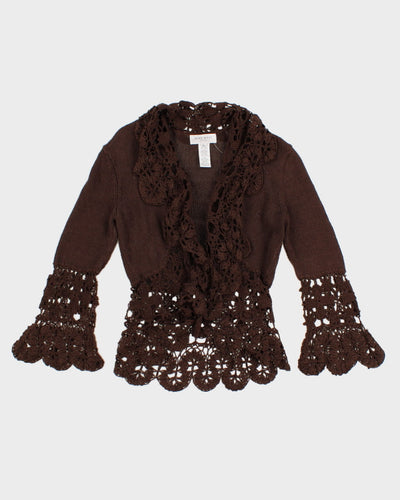 Vintage 90s Nine West Lacey Knit Cardigan - S
