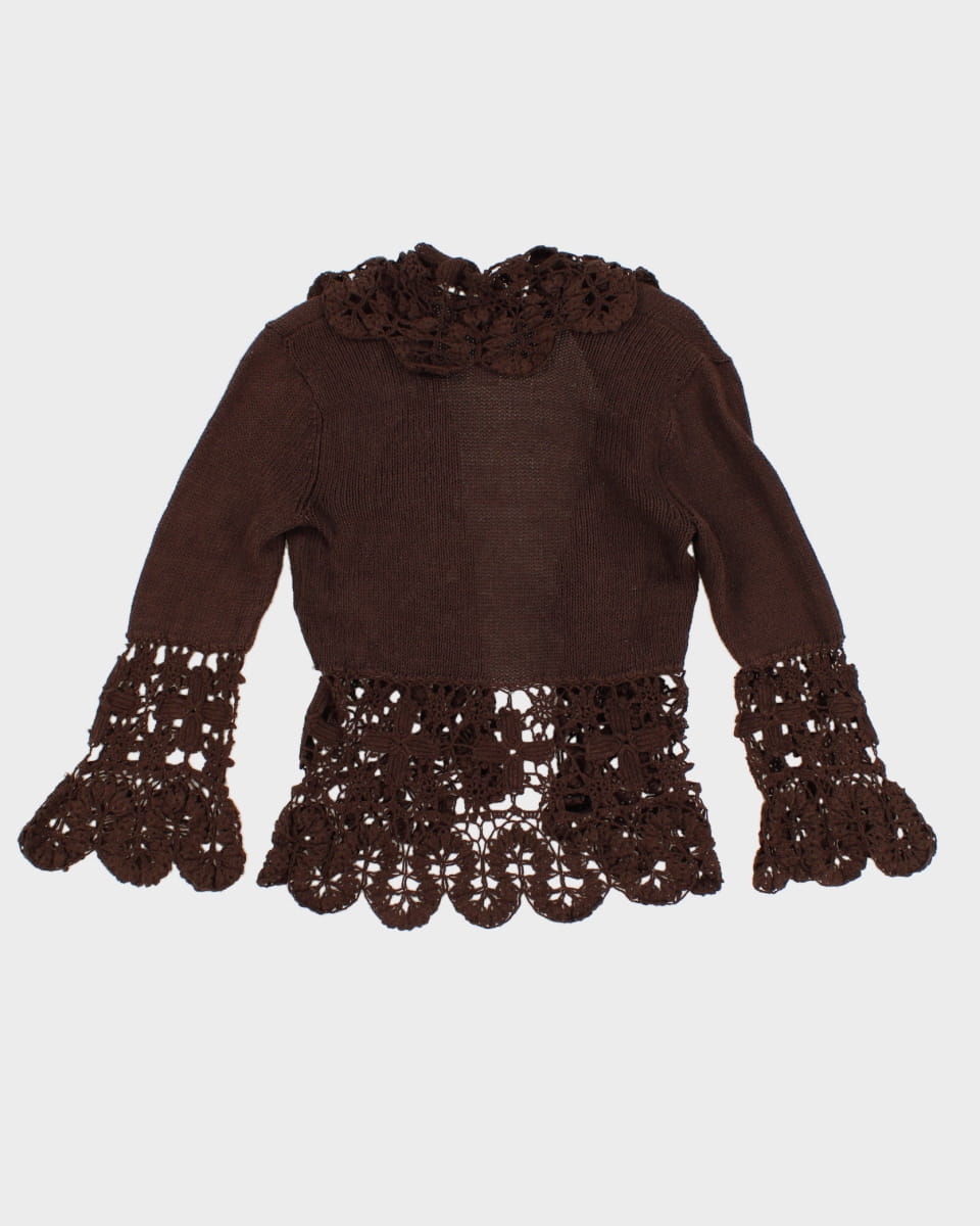 Vintage 90s Nine West Lacey Knit Cardigan - S