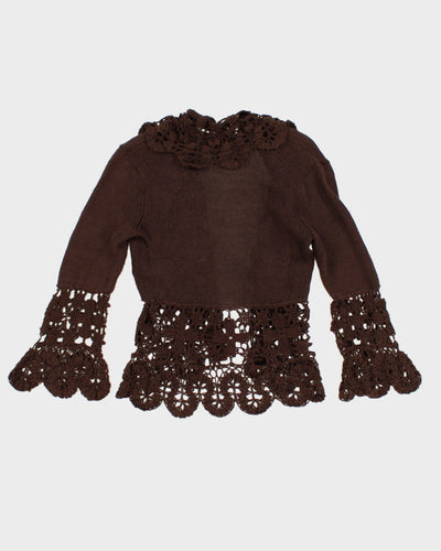 Vintage 90s Nine West Lacey Knit Cardigan - S