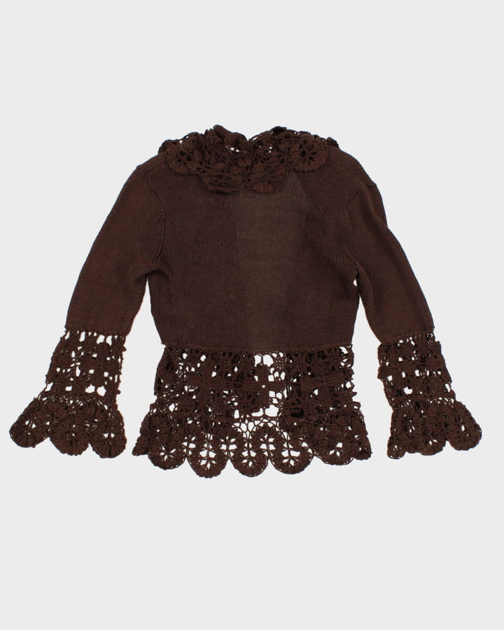 Vintage 90s Nine West Lacey Knit Cardigan - S