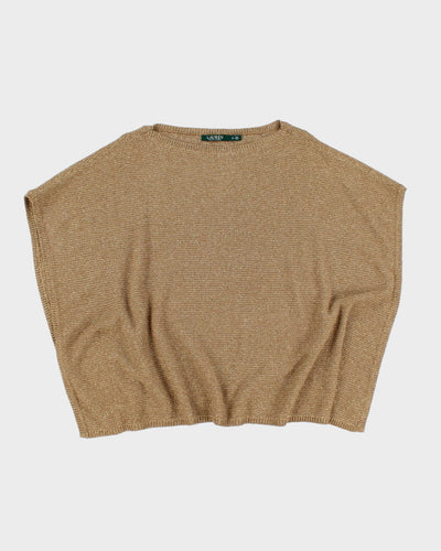 Women's Gold Ralph Lauren Knit Top - M