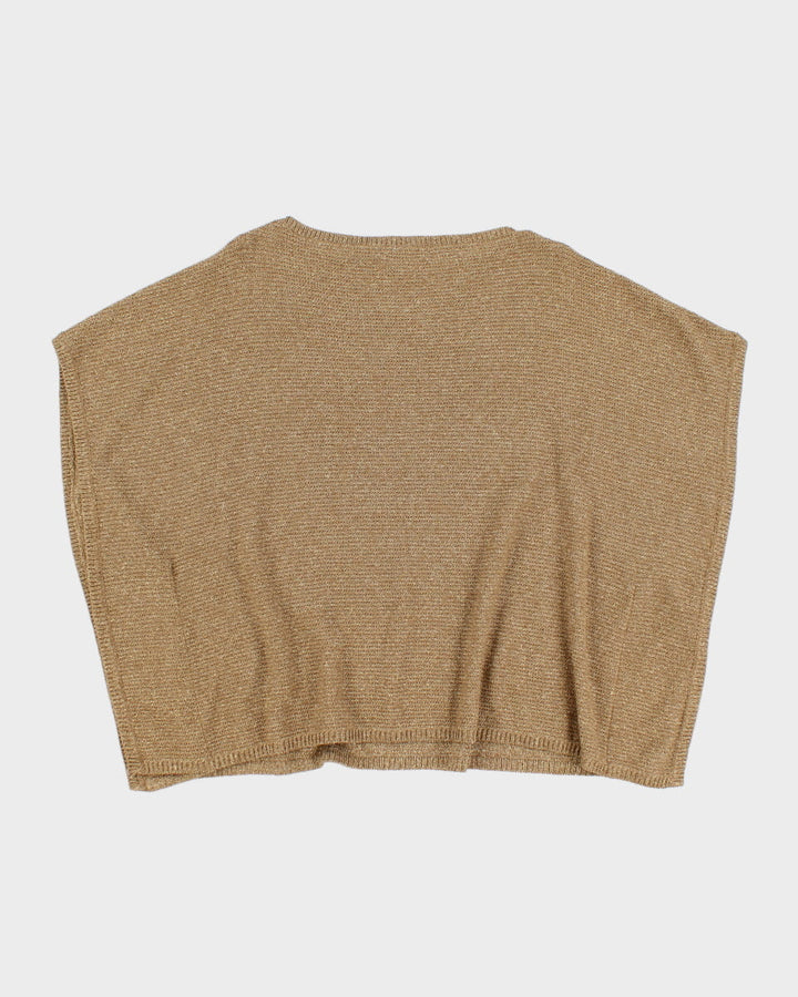 Women's Gold Ralph Lauren Knit Top - M