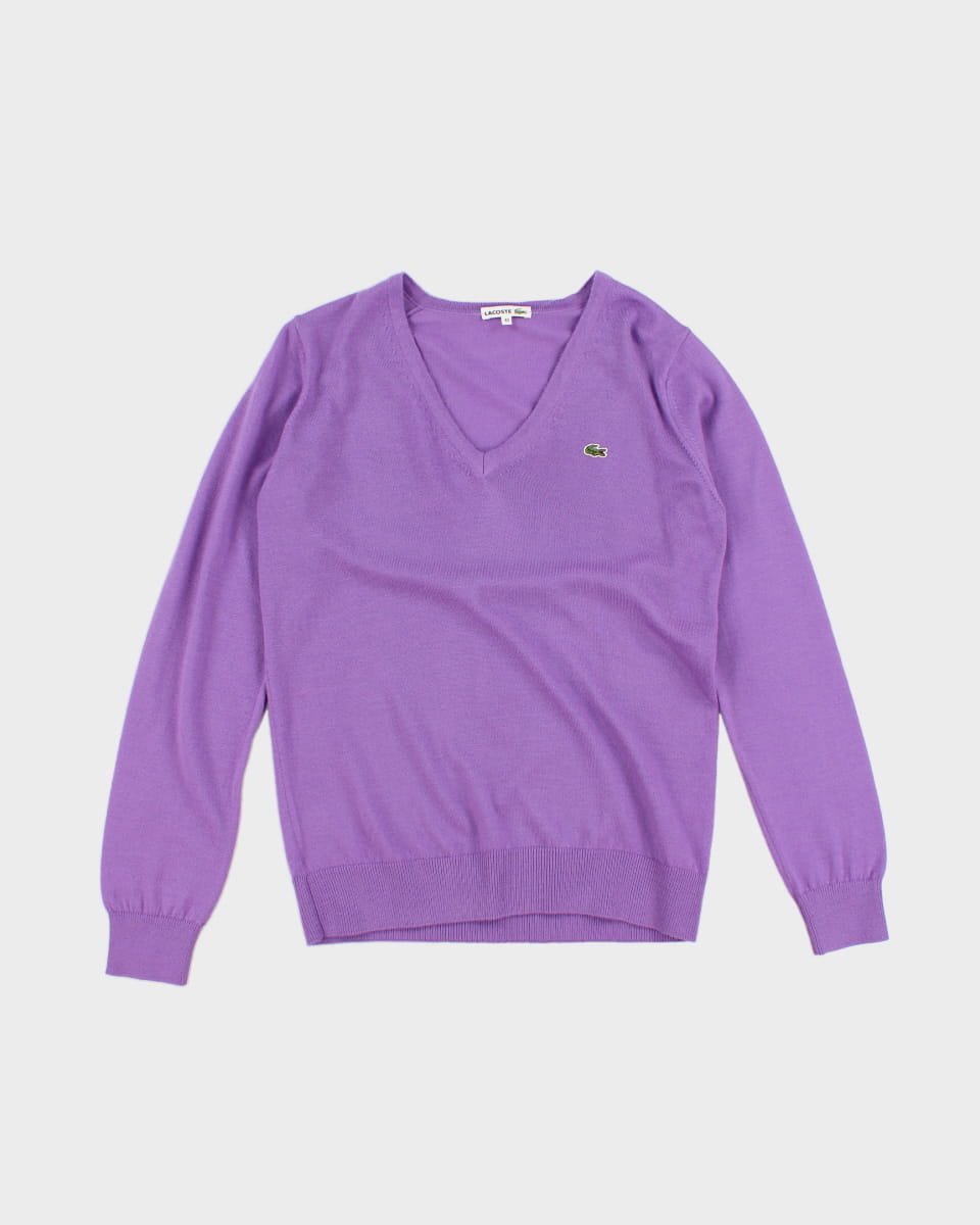 Women's Purple Lacoste Knit Jumper - M/L