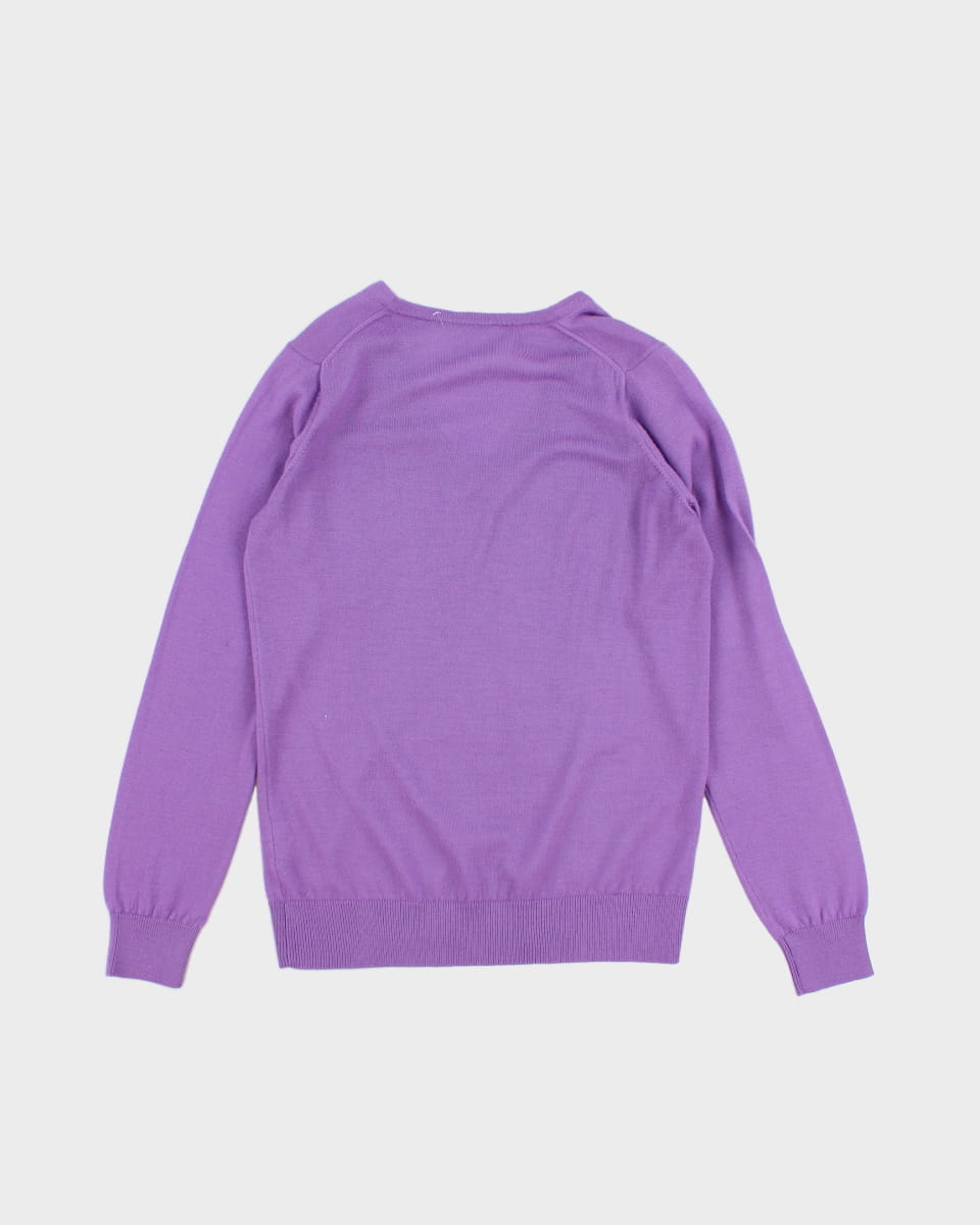 Women's Purple Lacoste Knit Jumper - M/L