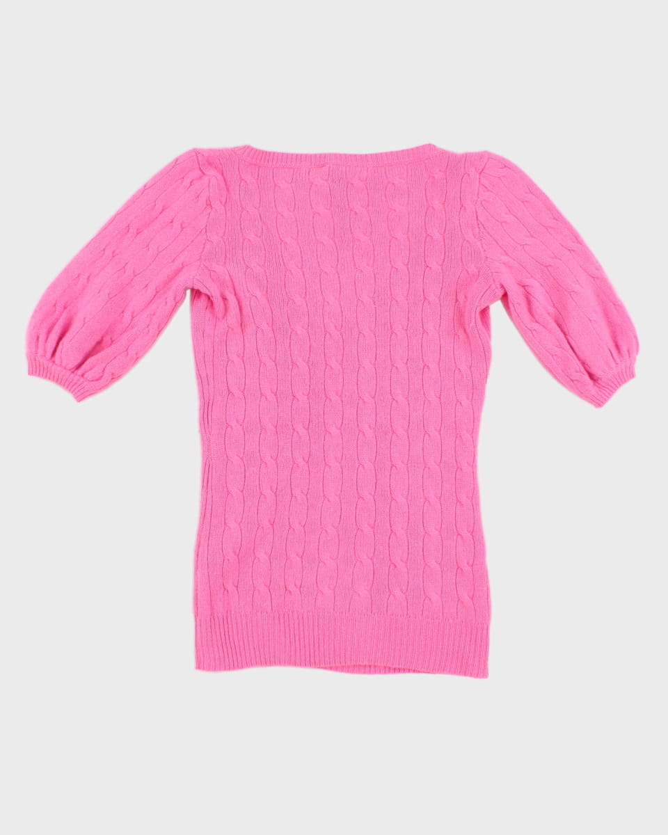 Y2K 00's Women's Pink Ralph Lauren Knit Top - XS