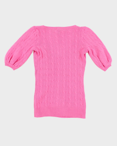 Y2K 00's Women's Pink Ralph Lauren Knit Top - XS