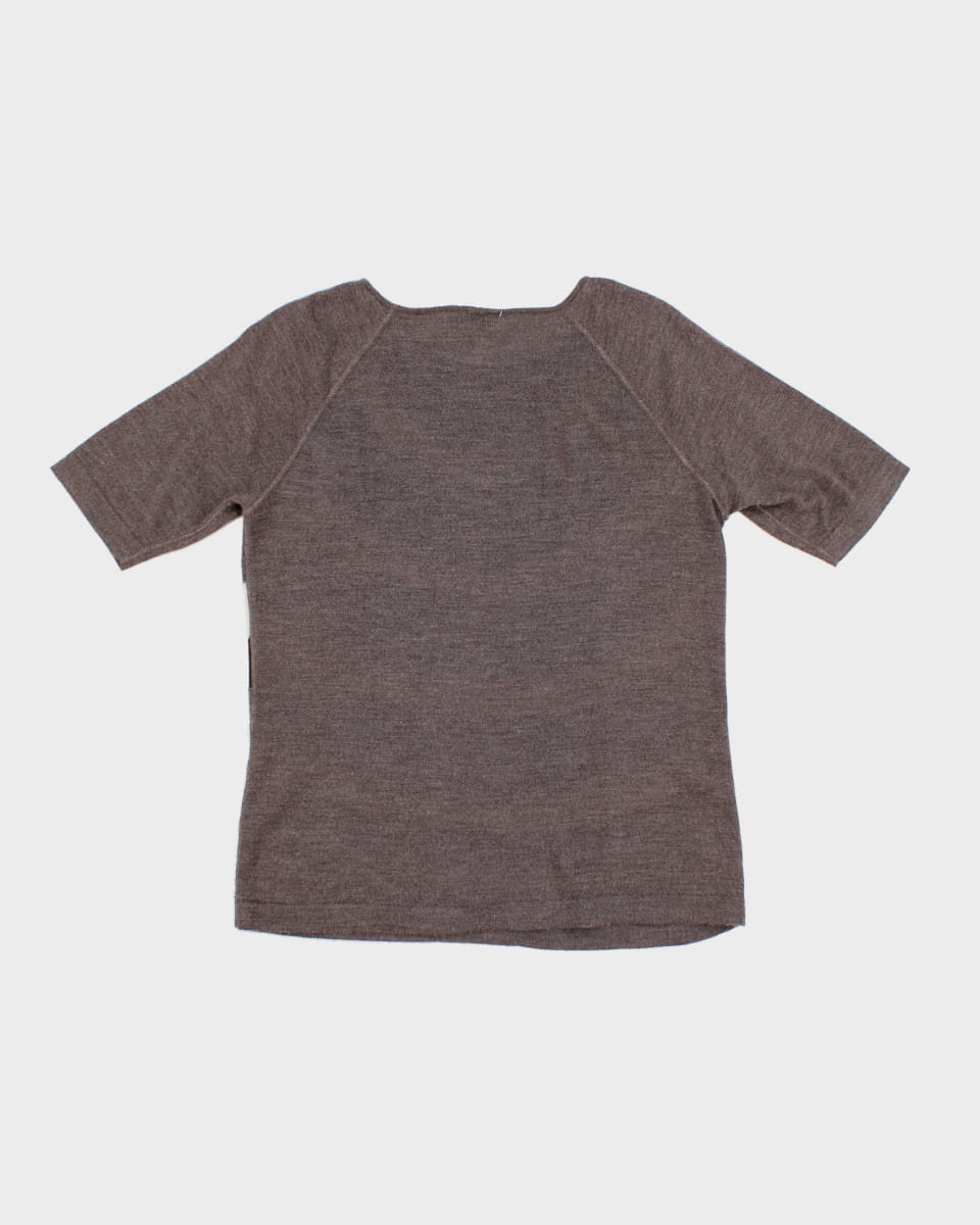 Women's Grey Ralph Lauren Knit Top - M