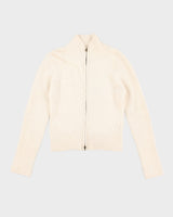 Vintage Reference Point Wool Blend Zip Up Jumper - L