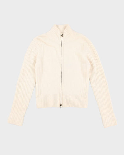Vintage Reference Point Wool Blend Zip Up Jumper - L