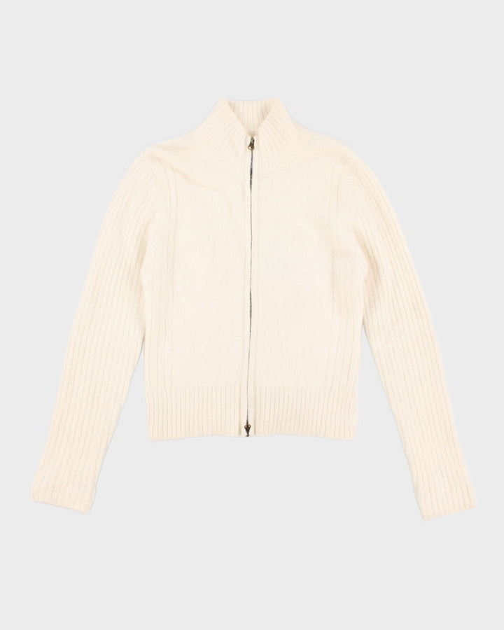 Vintage Reference Point Wool Blend Zip Up Jumper - L