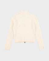 Vintage Reference Point Wool Blend Zip Up Jumper - L