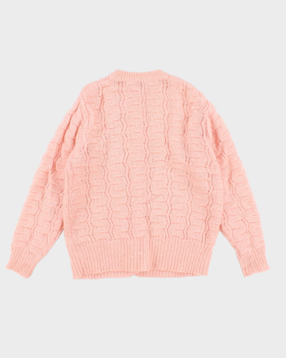 Vintage Chunky Wool Blend Cardigan - L