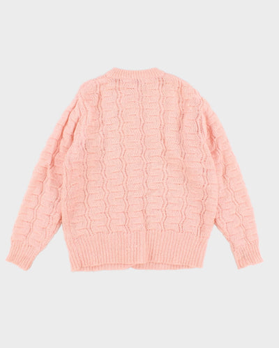 Vintage Chunky Wool Blend Cardigan - L