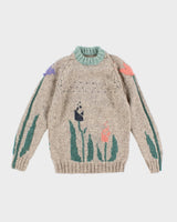 Vintage Handmade Flower Jumper - S
