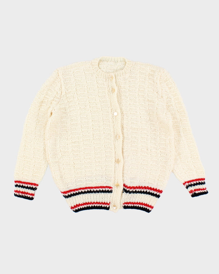 Handknit Grandma-core Oversized Cardigan - L