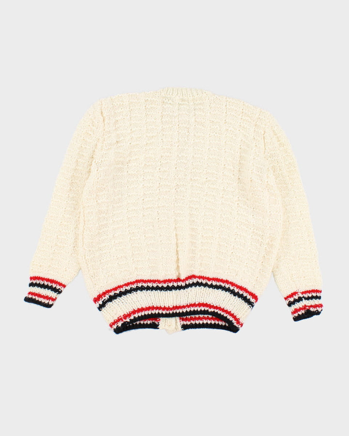 Handknit Grandma-core Oversized Cardigan - L